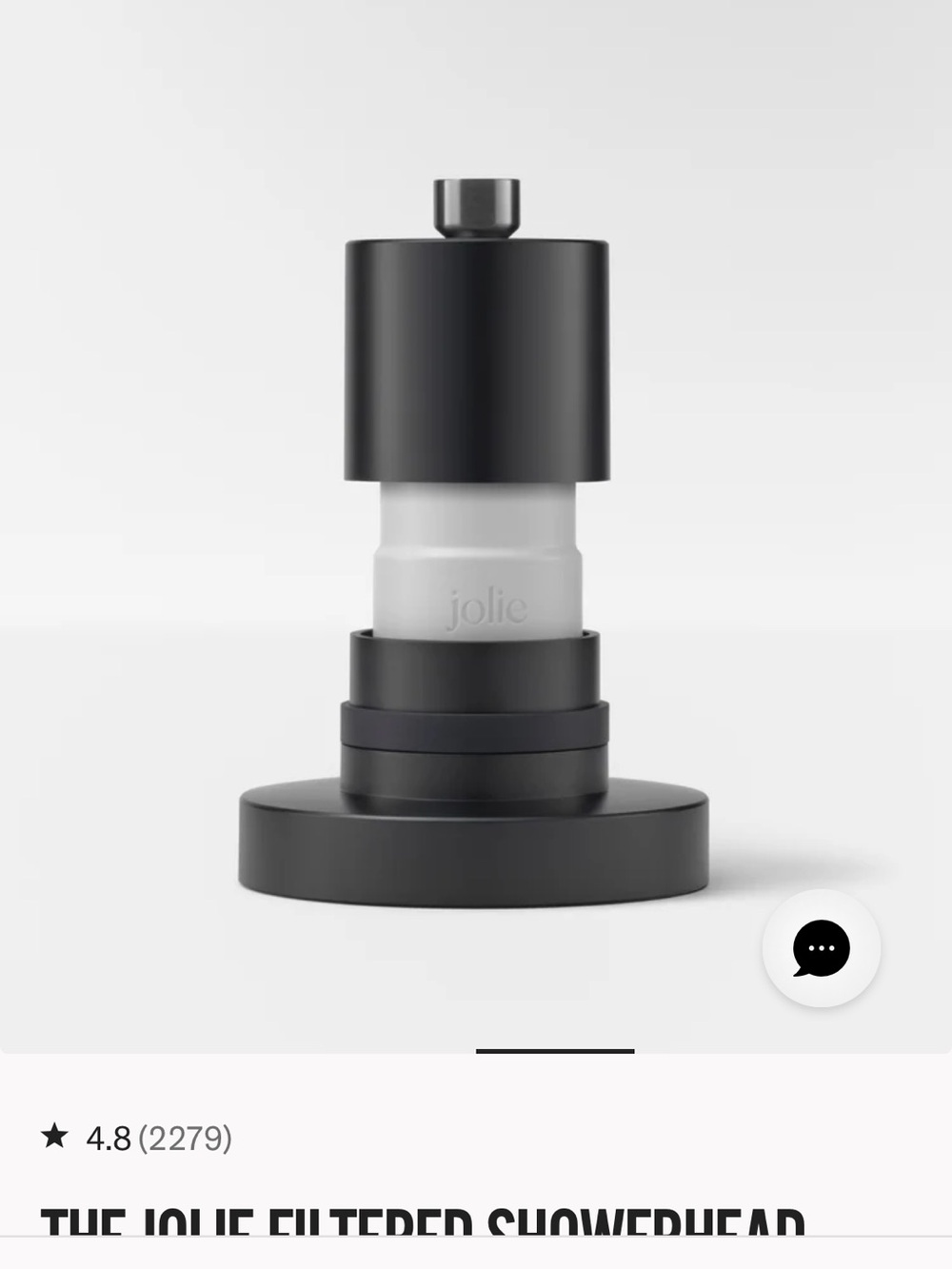 Jolie Showerhead Filter Attachment - Black and White